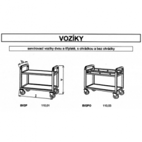 Servírovací vozíky SV2PO 1000 x 550