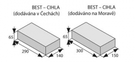 Plotové prefabrikáty - Cihla