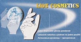 Lion Cosmetics - latexové pudrované rukavice