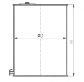 Nádrže válcové stojaté s plochým vodorovným nebo šikmým dnem (VSP)